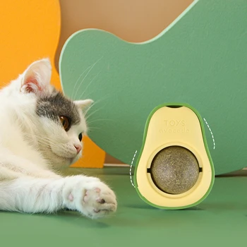 אבוקדו חתול מנטה הכדור חתול צעצוע עץ Polygonum כיס פירות למבוגרים חתול צעיר חתול מסתובב מנטה הכדור