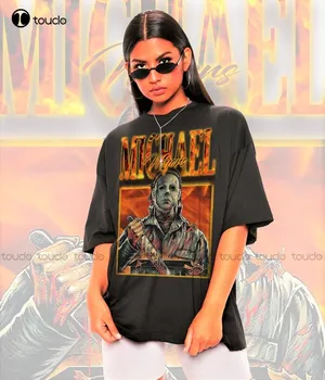 בציר מייקל מאיירס החולצה -מייקל מאיירס חולצה,מייקל מאיירס החולצה O-צוואר אופנת רחוב מנופחים Xs-5Xl מותאם אישית מתנה