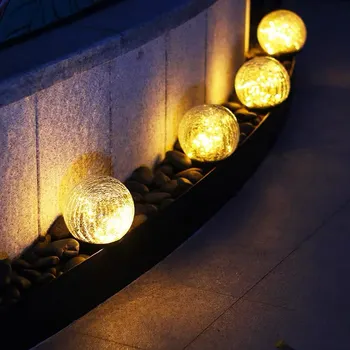 זכוכית שמש בלילה אור קישוט הגן המנורה נוף מרפסת חיצונית