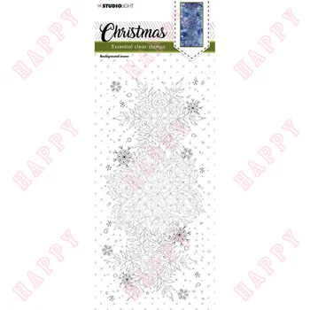 חדש חג המולד רקע שלג נקי בולים חוברת גזירי עיתונים והדבקות היומן קישוט נייר קרפט הבלטה תבנית DIY כרטיס ברכה בעבודת יד