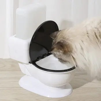 חיית המחמד מים מזרקת מים אוטומטיים מילוי מחמד מזרקת מים אוטומטי חתול טואלט מתקן המים לשתות קערה עם קל