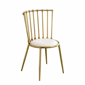 מודרני Luxuryer כסאות אוכל זהב הרגליים קטיפה בחזרה תמיכה חיצונית, כסאות אוכל נקי חיצוני Fauteuil החוף מקורה אספקה
