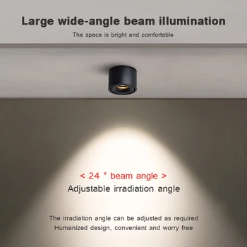 מסתובב מתכוונן LED שקוע תקרה מקום,ניתן לעמעום Downlight,10W/15W,220V,מקורה תאורה