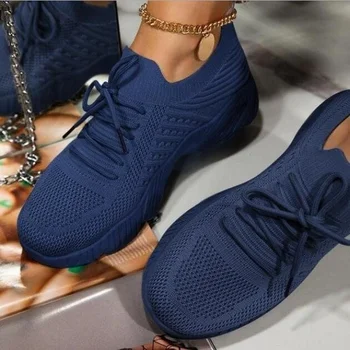נשים נעלי נעליים 2022 אופנה תחרה עד נעלי פלטפורמה גודל 43 רשת מזדמנים נעלי ספורט האישה Vulcanize נעליים Zapatillas Mujer