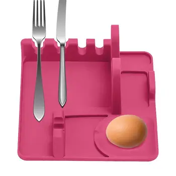 סיליקון גריל כלי מחזיק סיליקון המטבח לנוח צלייה סיליקון כף השאר מחזיק מכשירי חשמל למטבח עבור מקצף ביצים
