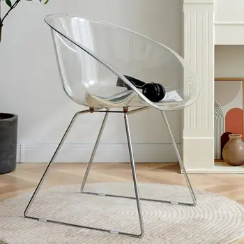 שקוף מרגיע עיצוב כסאות אוכל נורדי יחיד יוקרה קפה כסאות אוכל מטבח Silla Comedor ריהוט הבית YX50DC