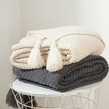 תוספות בסגנון נורדי ספה, שמיכה מיזוג אוויר שמיכה סרוגה צעיף, שמיכה, שמיכה, שמיכה למיטה שמיכה